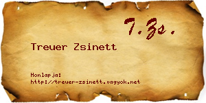 Treuer Zsinett névjegykártya